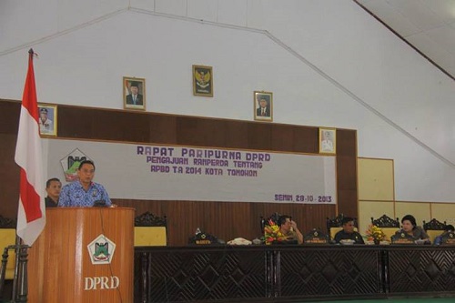 Ranperda APBD Kota 2014 Tomohon Diajukan